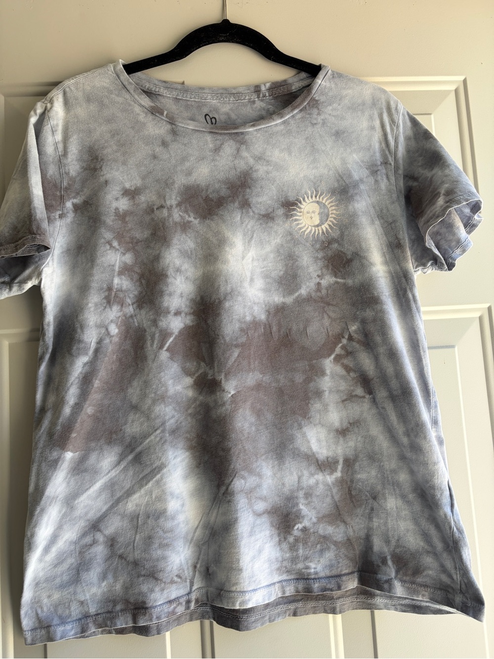 Full Tilt Gray Tie-Dye Sun Short Sleeve Tee